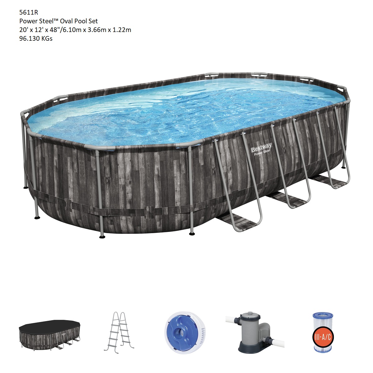 Power Steel elliptical swimming pool from Bestway