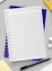 Lowha Spiral Notebook With 60 Sheets And Hard Paper Covers With Circular Halftone Purple Design, For Jotting Notes And Reminders, For Work, University, School