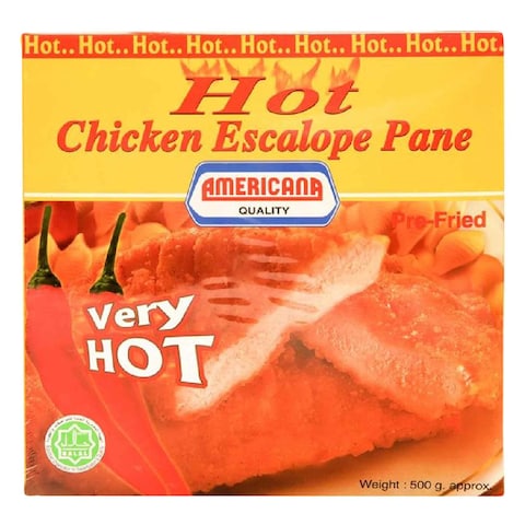 Americana Hot Chicken Escalope Pane 500g