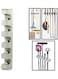 Wall Mounted 5 Positions Mop Broom Holder Tool with 2 Hooks متعدد الألوان