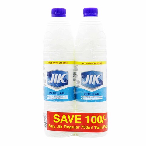 Jik Bleach Regular 750Ml Twin Pack