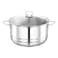 Prestige Infinity Stainless Steel Casserole With Lid Silver 26cm