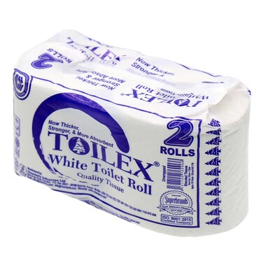 Toilex Toilet Rolls White Pack Of 2