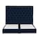 In House Lujin Linen Bed Frame - Queen - 200x160cm - Dark Blue