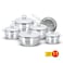 Korkmaz Stainless Steel Astra Cooking Set 11 Pieces Silver