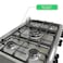 Nobel 90 x 60 Gas Cooker, 5 Gas Burner, Gas Oven &amp; Gas Grill, 8 Knob, Button Ignition, Glass Lid, 90 Min Mechanical Timer, FFD Protection, Made In Turkey NGC9699 Silver