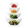HEXAR&reg; Set of 4 Acrylic Salad Bowls with Lids, 4pc Set of Tableware Non-Toxic Mixing Bowls Various Sizes Serving Bowls for Fruit, Salad, Popcorn, Chips, Desserts, Party Snacks