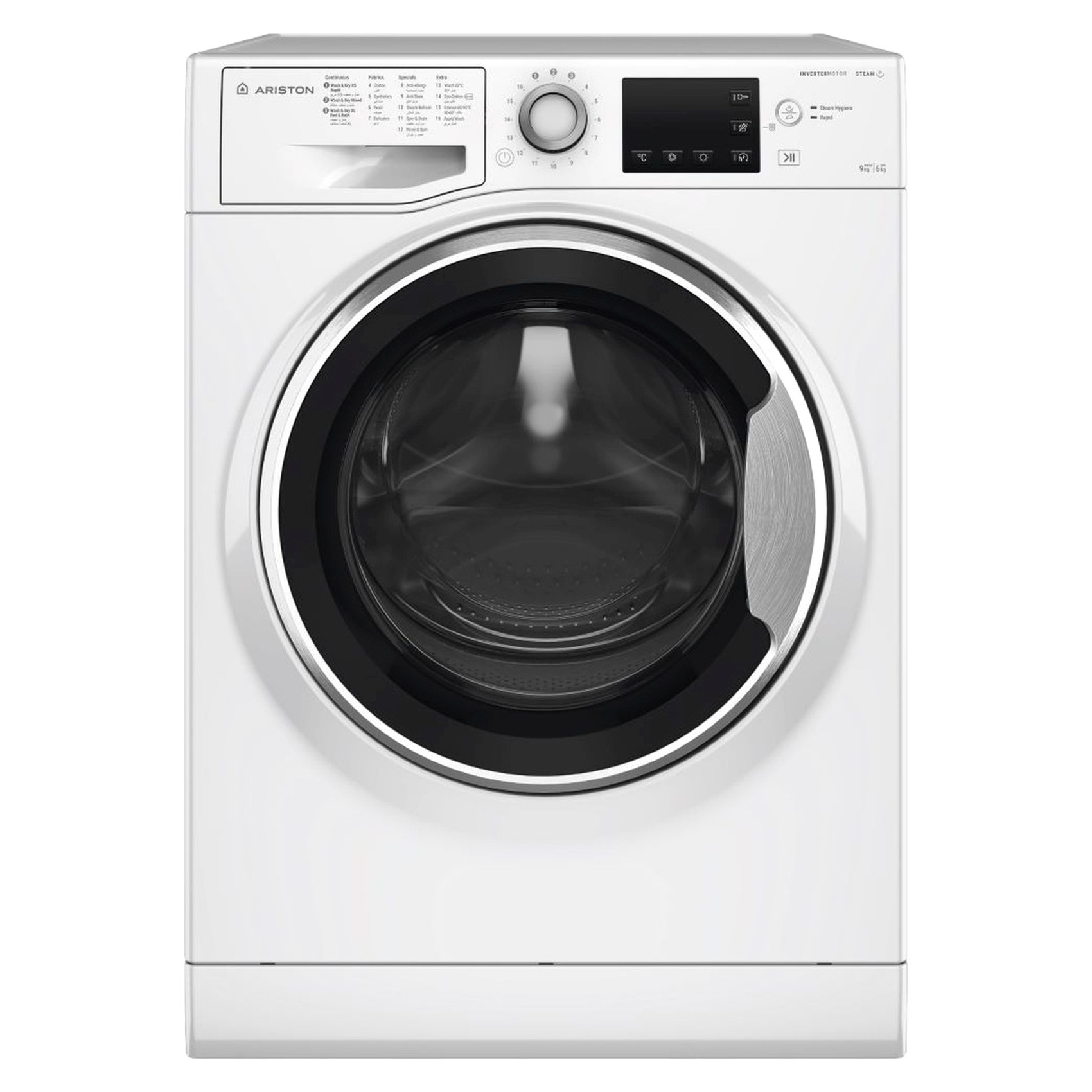 Ariston Front Loading Washer 9kg With Dryer 6kg NDB96SGCC White