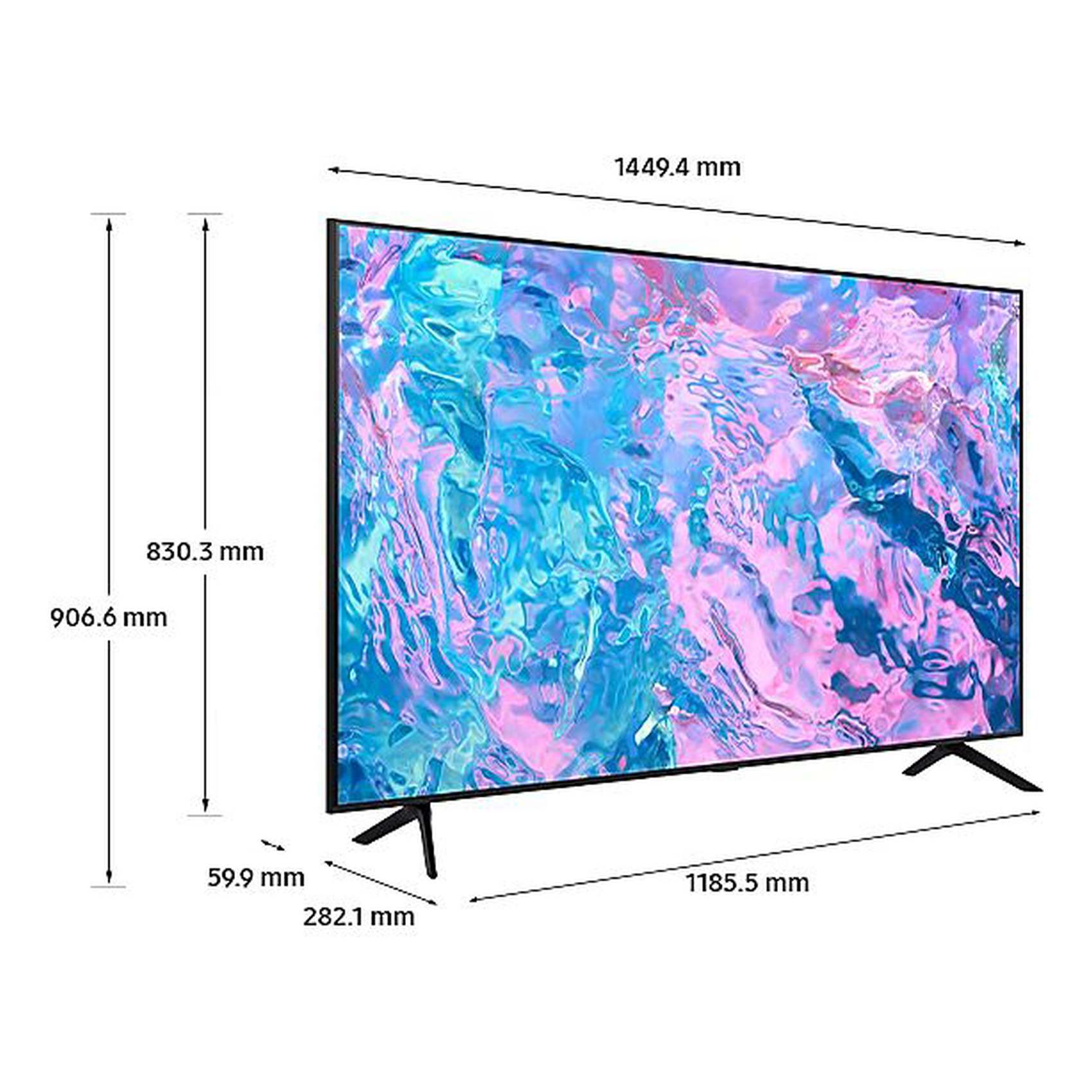 Samsung CU7000 Series 65-Inch UHD Smart LED TV UA65CU7000UXZN Black