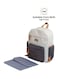 Moon Rocco Diaper Backpack With Changing Pad, Grey