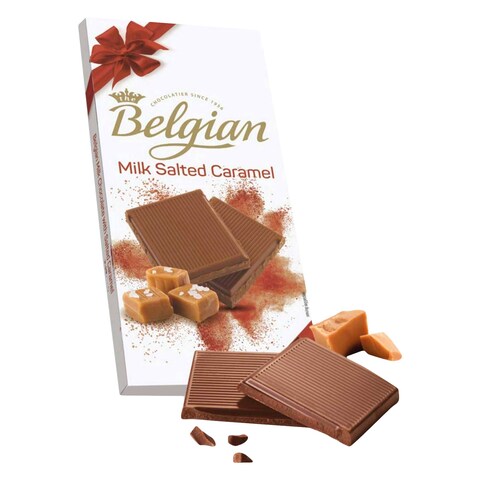 The Belgian Milk Salted Caramel Chocolate Bar 100G