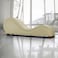 In House Romantic Chaise Longue Luxury And Romantic Design Sofa With Bed Mode Solid Pattern Of Velvet Fabric - Light Beige