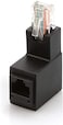 Ethernet Adapter, Cat6/CAT5e Up Angle Ethernet Adapter, 90 Degree RJ45/ 8P8C Ethernet Female to RJ45/ 8P8C Male Adapter (1pcs)