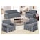 4-Piece Stretchable Sofa Cover Set Grey Jacquard Fabric Seven Seater 3211 Combination Couch Cover Set