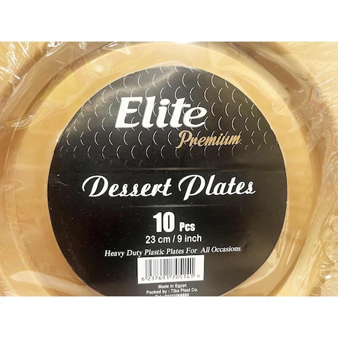 Elite Dishes - Medium - 10 Pieces - Gold