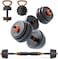 Sky Land Unisex Adult Enviromental Adjustable Dumbbell N Barbell Set With Kettlebell - Black-Em-9268-15, Sky Land