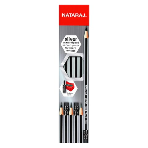 Nataraj Silver HB Pencils Set - 12 Pencils