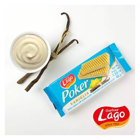 Gastone - Lago Poker Vanilla Cream Wafer - 150 Gram