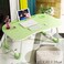Generic Folding Bed Laptop Table Tray Lap Desk Notebook Stand With Ipad Holder Cup Slot(B-Green)