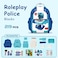 Little Story ROLE PLAY POLICE STATION WITH POLICE CAR AND BLOCK TOY SET SCHOOL BAG (219 Pcs) - Blue, 2-IN-1 Mode