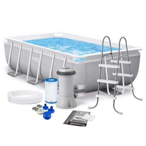 Intex Prism Frame Pool Rectangular With Pump Ages 6 Plus Extra Suppliers Delivery Charge Outside Doha