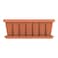 Cosmoplast Cedargrain Rectangular Planter With Tray Terracotta 24inch