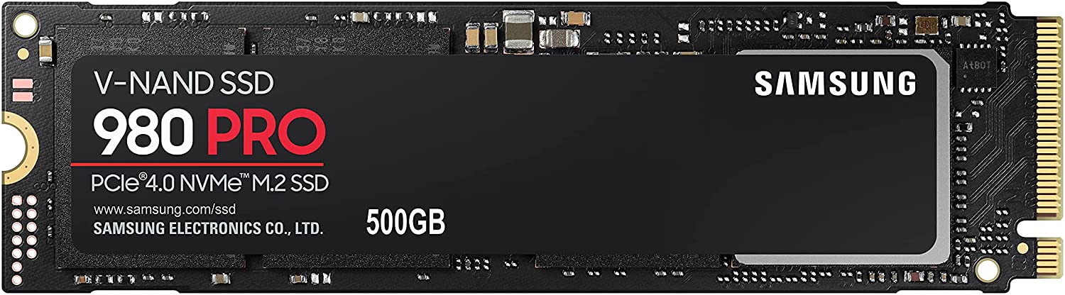 Samsung 500 GB 980 PRO NVMe M.2 SSD PCIe Gen 4.0 x4, NVMe 1.3c MZ-V8P500BW