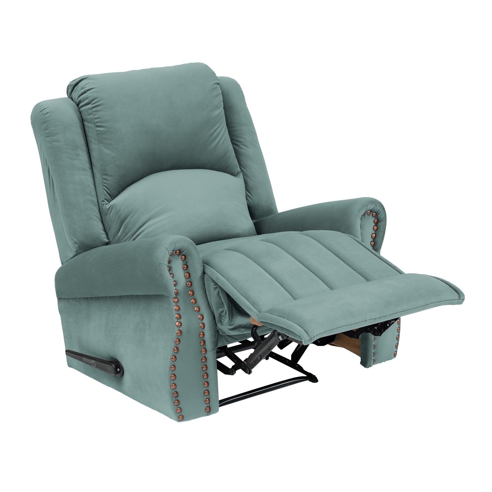 Buy In House Velvet Rocking Recliner Chair - Light Turquoise - NZ120 ...