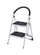 Generic Foldable Step Ladder With Rubber Handgrip White/Black 38Inch