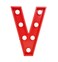 LED Marquee Letter Light Sign Wooden Red (V) 25cm