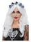 Smiffy's Day of The Dead Wig with Flowers- White