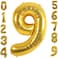 Markq 40 inch Number Balloons, Large Gold Foil Helium Balloons for Anniversary Wedding Birthday Party Decoration Supplies (Number 9)