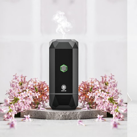 Green Lion Diamond Smart Bakhour, Bakhoor Portable USB Rechargeable, Aroma Diffuser, Suitable Indoors, Living Room, Kitchen (Black) - Bakhoor