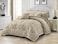 Comfy Luxe Soft 6 Pcs King Size Cotton Comforter Bedding Set-Beige