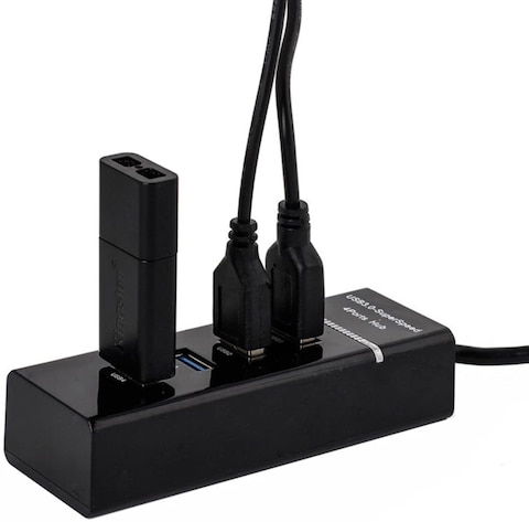 USB 4 Ports HUB with LED High Speed 5Gbps Hub Portable Extension