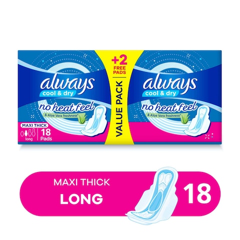 Always Maxi Thick Sanitary Pads - Extra Long - 16 Pads