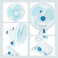 MODI 180&deg; Mini Clip Fan - 6 Inch   Desktop Portable Small Electric Fan White   Two Pin Plug Wire Small Fan for Home, Office