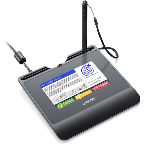 Wacom STU-540 5-inch Color LCD Signature Pad with a battery-free pen and Sign Pro PDF Software Free Edition (Standard)   Black   STU-540