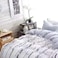 GOLDEN HOME  6-Piece Single Size Duvet Cover Set, 1 Duvet Cover + 1 Fitted Sheet + 4 Pillow Cases, Microfibre, Muesli
