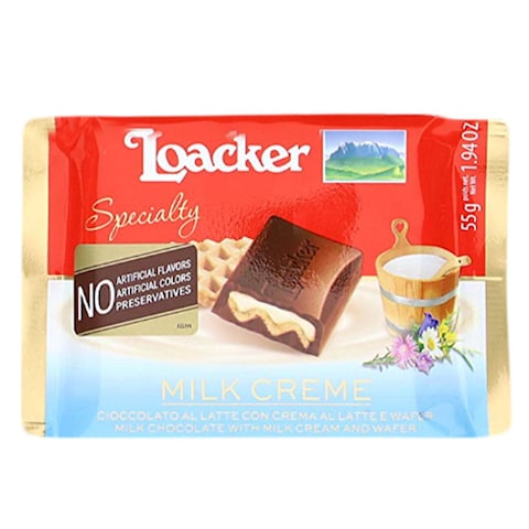 Loacker Speciality White Cream Chocolate Bar - 55 grams