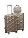 Morano Hard-Side Luggage Trolley Travel Set Of 4 Pcs Gold