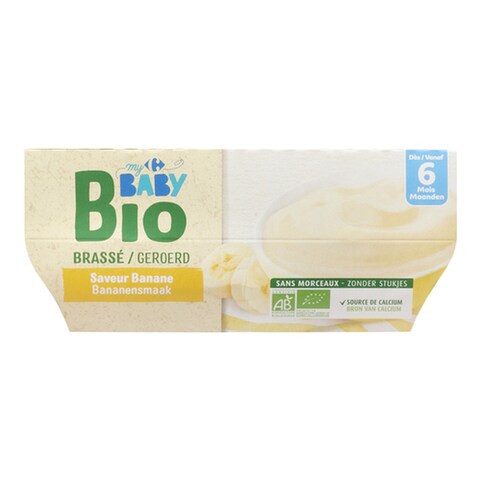 Carrefour Bio Banana Baby Dessert 100g Pack of 4