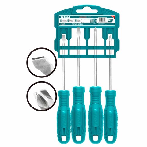 TOTAL RATCHET SCREWDRIVER 4 PCS