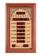 Al-Harameen Digital Islamic Mosque Wall Clock With Remote Control -Brown/Gold 42*68cm
