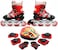 EASY FUTURE Inline Skates Adjustable Size Roller Skates with Flashing Wheels for Outdoor Indoor Children Skate Shoes Including Full Protective Gear Set Red Large (39-42)