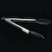 Generic-Food Tongs Stainless Steel Kitchen Snacks Clip Safety Silicone Handle Anti-scalding Bread Tong Salad Tool Cooking Bacon Barbecue Toast Clamp