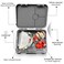 Eazy Kids 4 Compartment Bento Lunch Box  w/ Sandwich Cutter Set-Love Saudi Grey