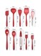 10 pieces Silicone Kitchenware Kitchen Utensils Set Non-stick red
