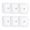 Decdeal - 6pcs Square Light Sensor Baby Room Nursery White LED Night Light Wall Nightlight AC110V-220V