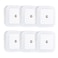 Decdeal - 6pcs Square Light Sensor Baby Room Nursery White LED Night Light Wall Nightlight AC110V-220V